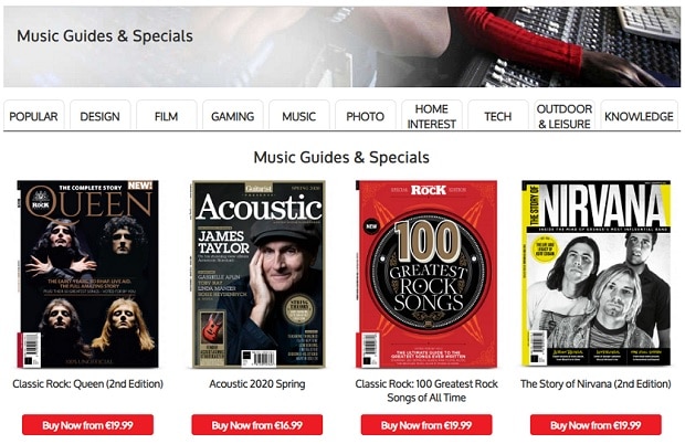 myfavouritemagazines.co.uk aikakauslehdet kategoria "Musiikki".