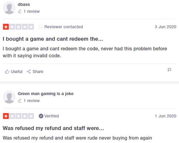 Green Man Gaming arvostelut